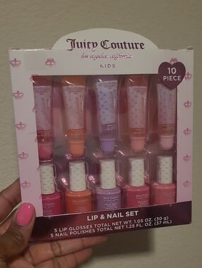 Juicy Couture Kids Lip & Nail Gift Set - Pink, Peach, Purple